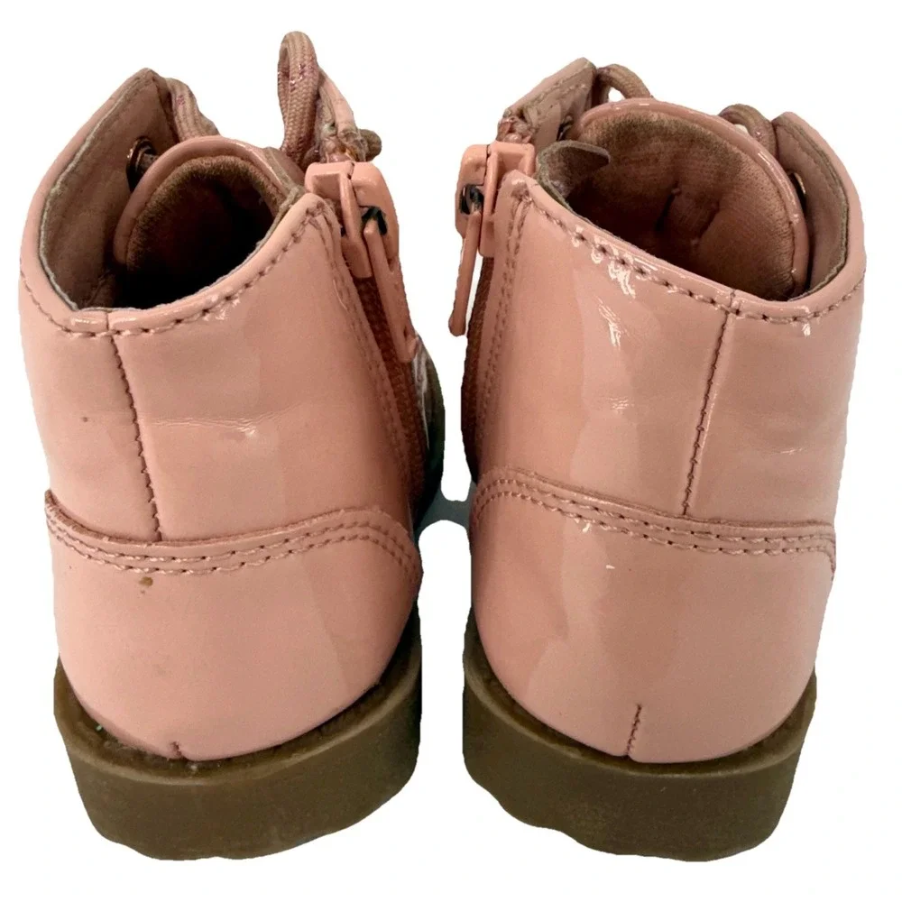 Wonder Nation Pink Kitten Critter Zip-Up Boots Girls Size 3 Toddler Child‎ EUC